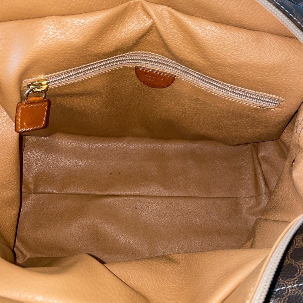 CELINE Paris Macadam Tote with Tan Leather Trim has wear - Picture 14 of 15